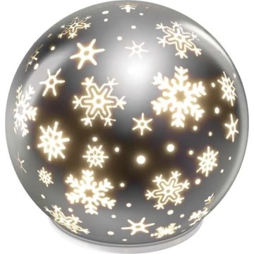 LED vianočná dekorácia LED/0,3W/3xAA, guľa, priemer 12 cm