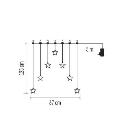 LED vianočná dekorácia LED/0,3W/3xAA, guľa, priemer 12 cm
