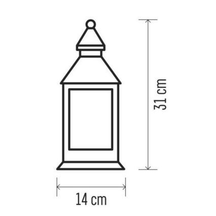 LED Vianočná dekorácia LED/0,7W/3xAAA lucerna biela