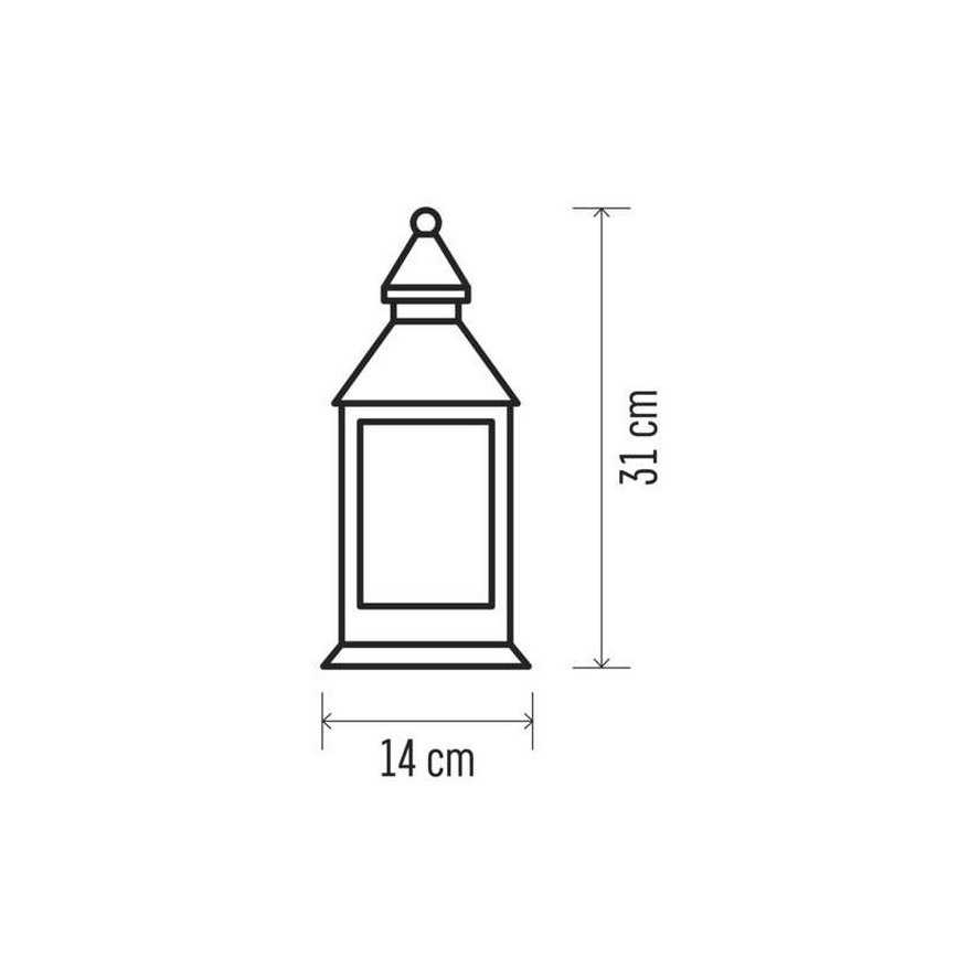 LED Vianočná dekorácia LED/0,7W/3xAAA lucerna biela