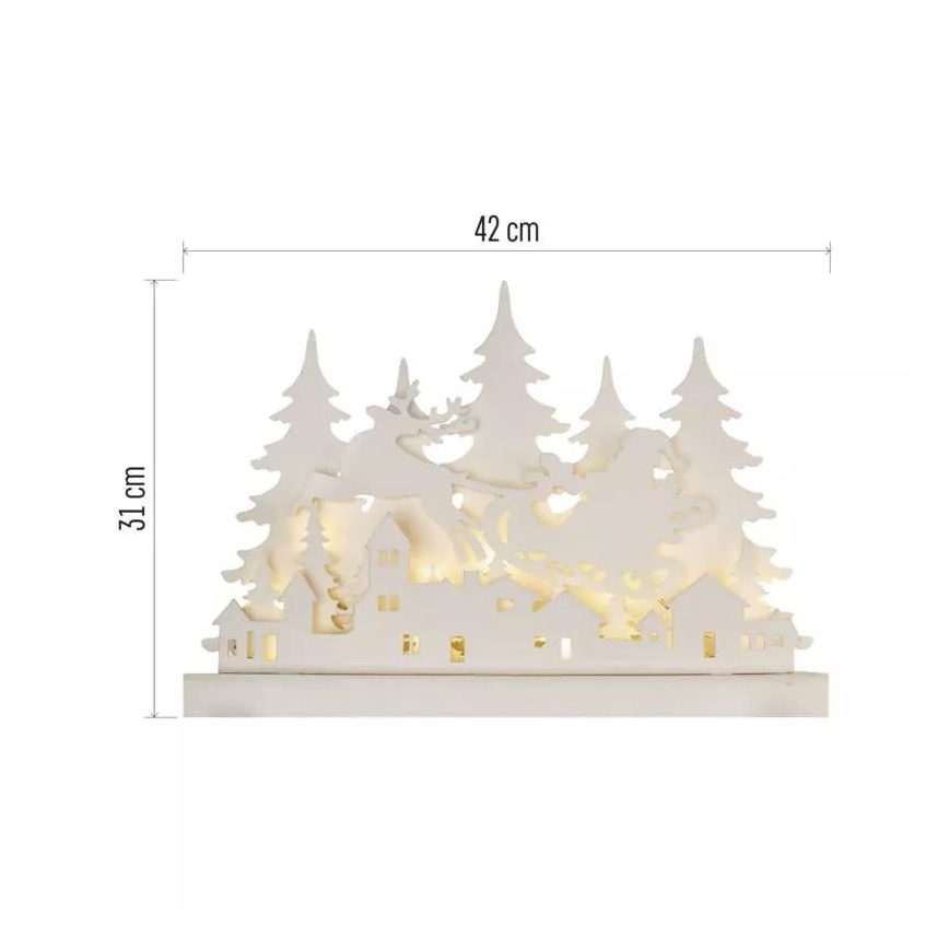 LED Vianočná dekorácia LED/2xAA dedinka