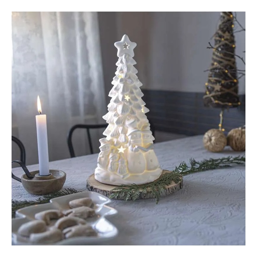 LED vianočná dekorácia LED/2xAA teplá biela stromček