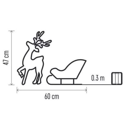 LED Vianočná dekorácia LED/3xAA teplá biela