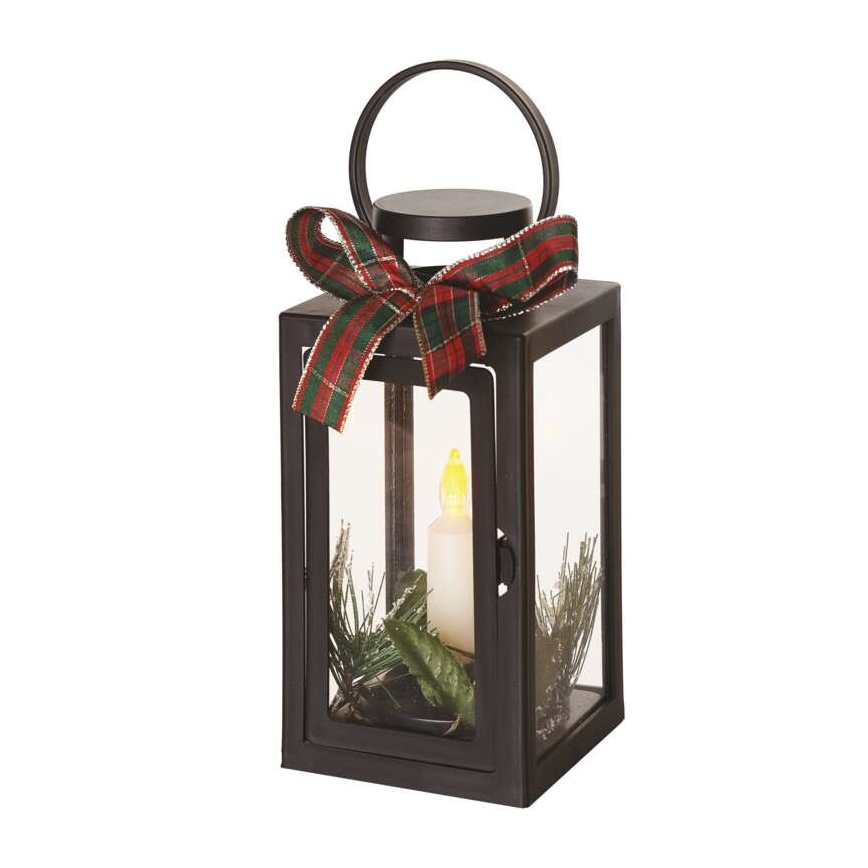 LED Vianočná dekorácia LED/3xAAA čierna