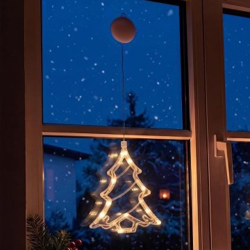 LED Vianočná dekorácia LED/3xAAA/teplá biela stromček