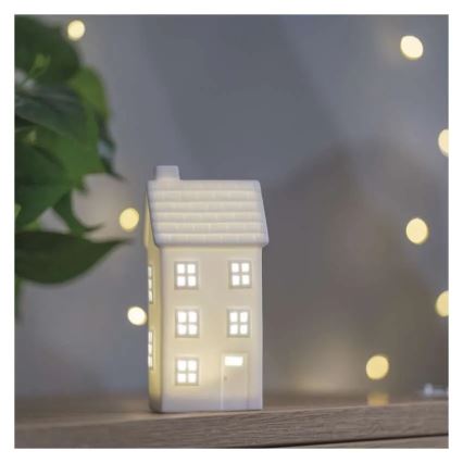 LED vianočná dekorácia LED/CR2032 domček