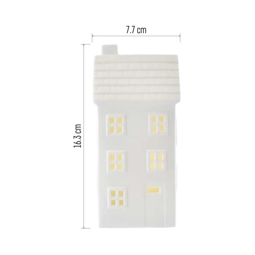 LED vianočná dekorácia LED/CR2032 domček
