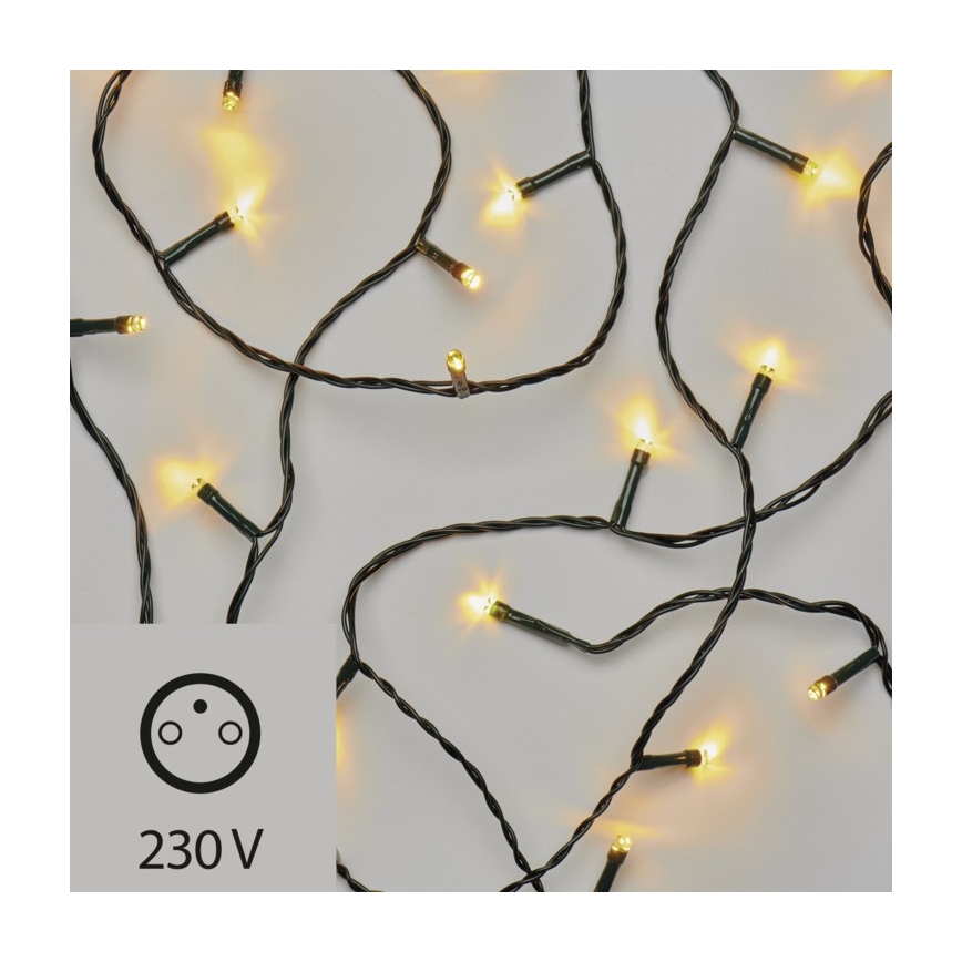 LED Vianočná reťaz 100xLED 6,5m teplá biela