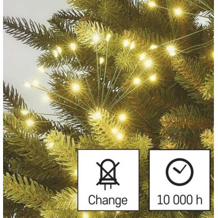 LED Vianočná reťaz 150xLED/5,35m teplá biela