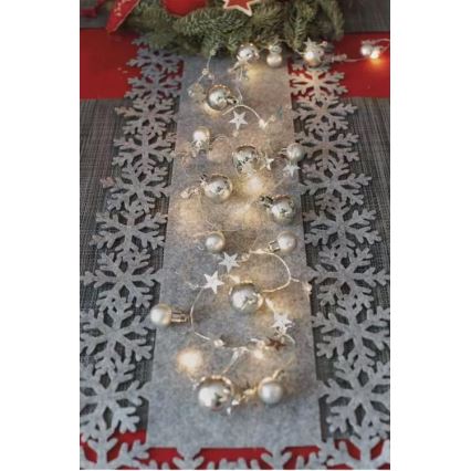 LED Vianočná reťaz 20xLED/2xAA 2,2 m teplá biela