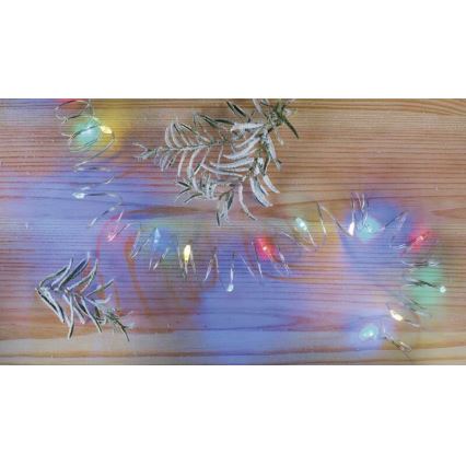 LED Vianočná reťaz 20xLED/2xAA 2,4m multicolor