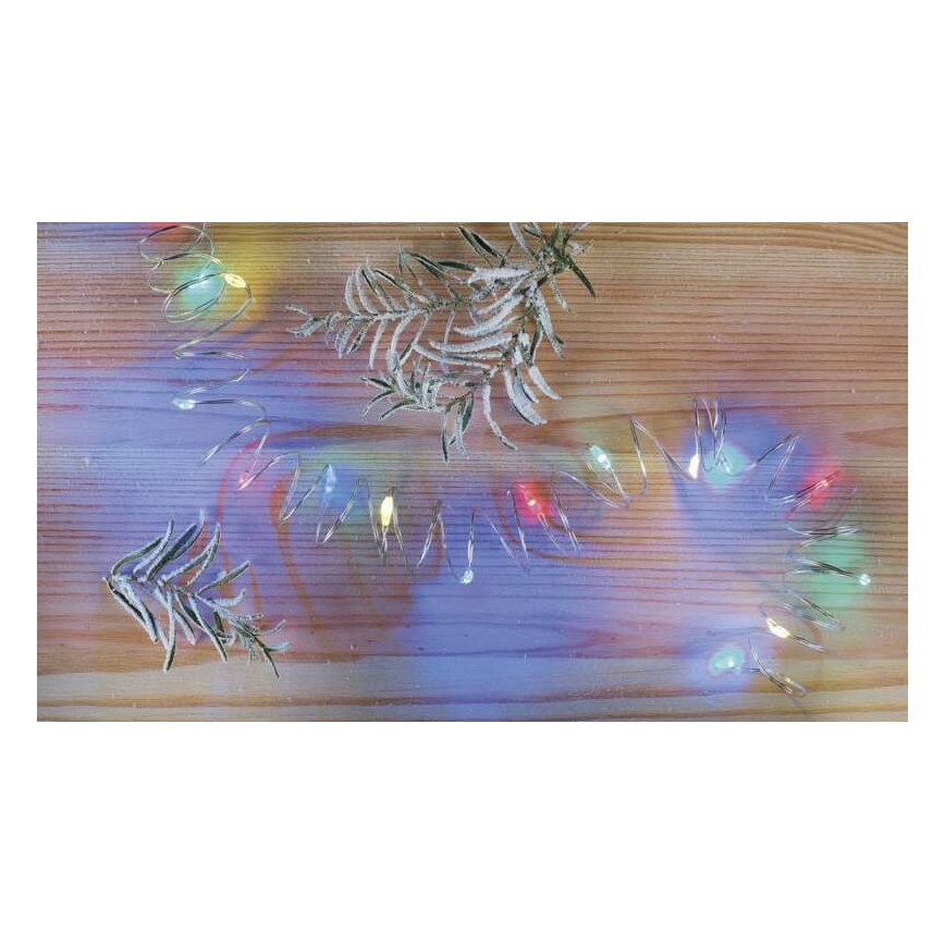 LED Vianočná reťaz 20xLED/2xAA 2,4m multicolor