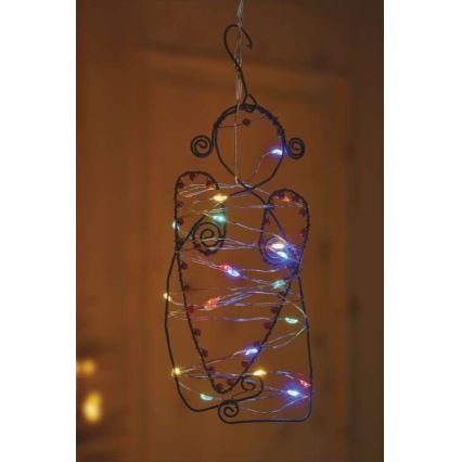 LED Vianočná reťaz 20xLED/2xAA 2,4m multicolor