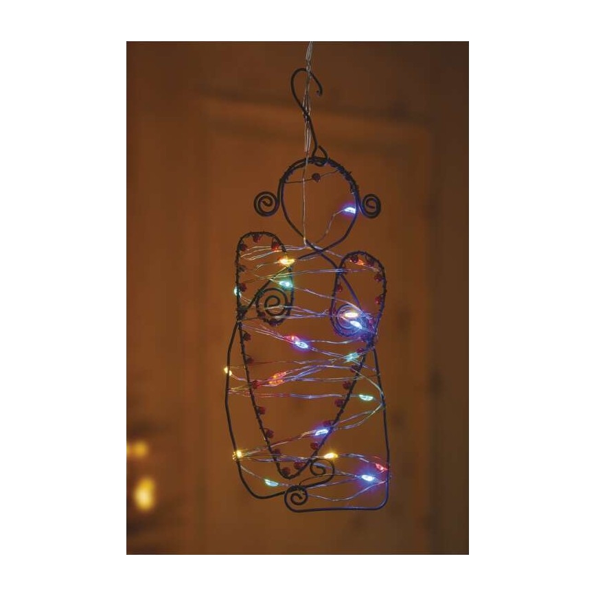 LED Vianočná reťaz 20xLED/2xAA 2,4m multicolor