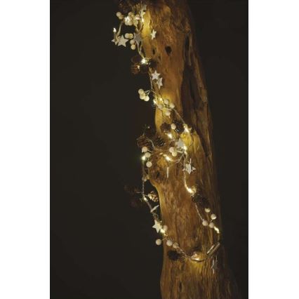 LED Vianočná reťaz 20xLED/2xAA 2m