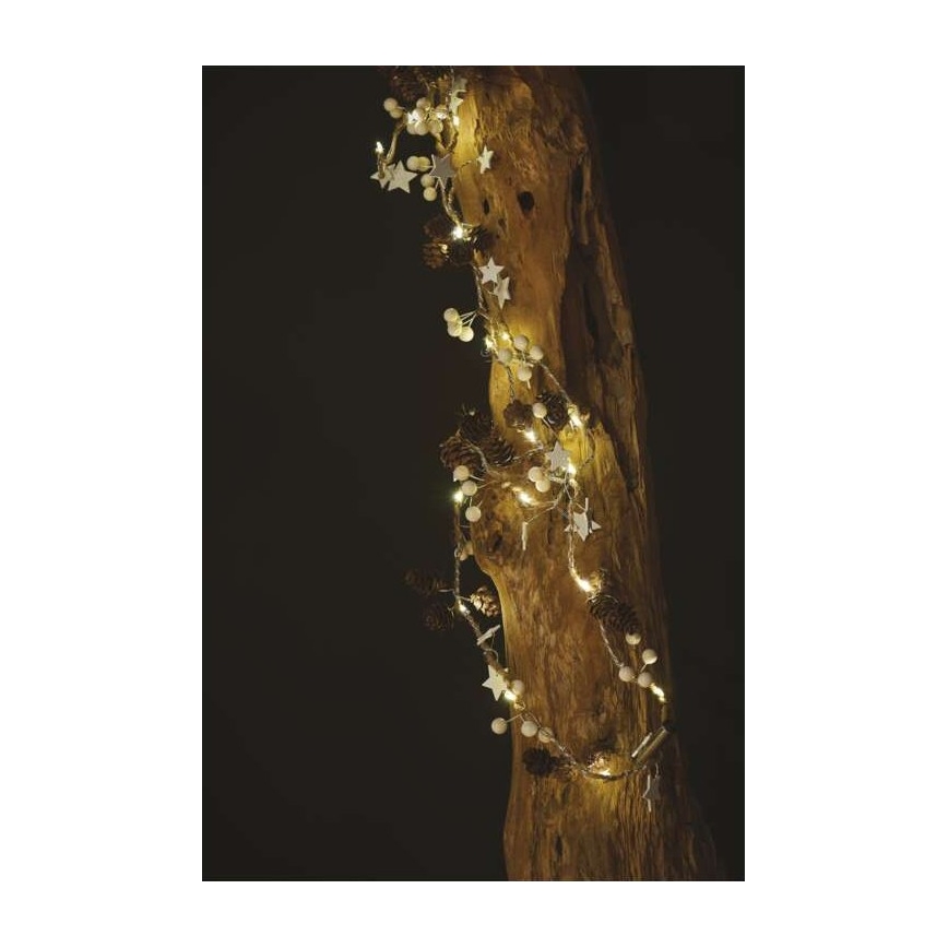 LED Vianočná reťaz 20xLED/2xAA 2m