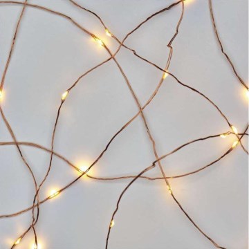 LED vianočná reťaz 20× LED / 2,4 m teplá biela
