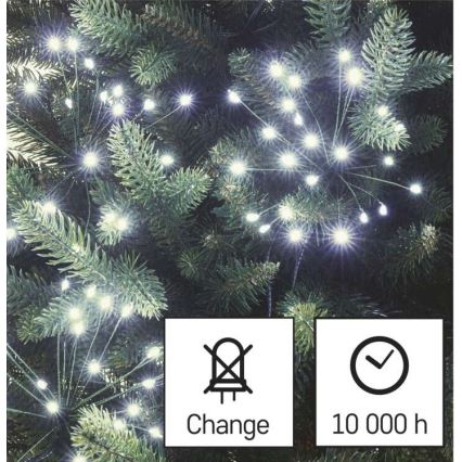 LED Vianočná reťaz 300xLED/8,2m studená biela