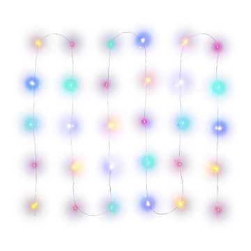 LED Vianočná reťaz 30xLED/2xAA 3,3m viacfarebná