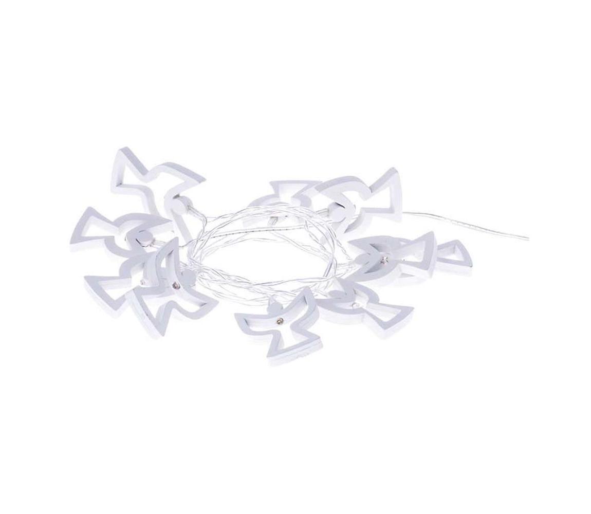  LED vianočná reťaz CHAIN 10xLED/2xAA 1,85m teplá biela ZY1979