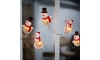 LED Vianočná reťaz s prísavkami 6xLED/2xAA 1,2m teplá biela snehuliak