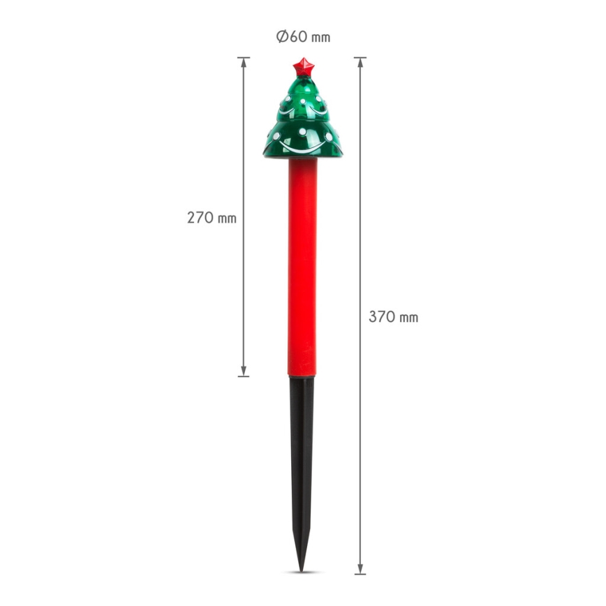 LED Vianočná solárna lampa LED/1,2V IP44 stromček