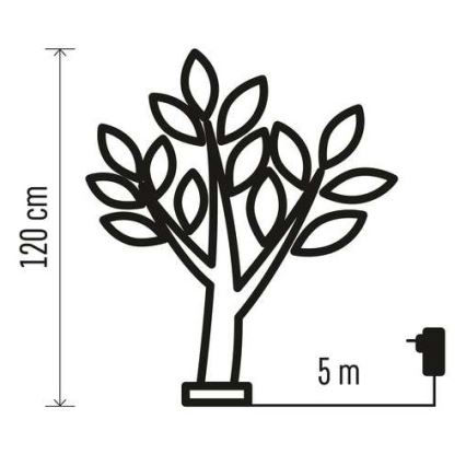 LED Vianočná vonkajšia dekorácia. 48xLED/3,6W/230V IP44