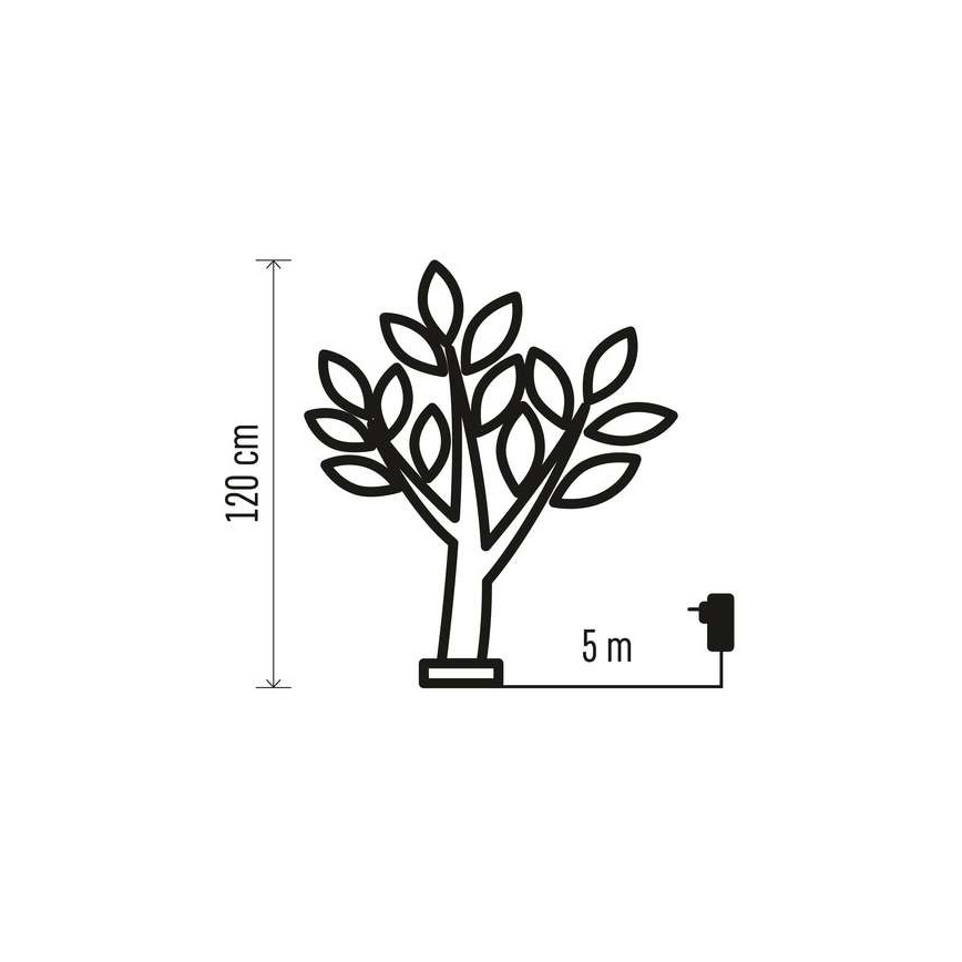 LED Vianočná vonkajšia dekorácia. 48xLED/3,6W/230V IP44