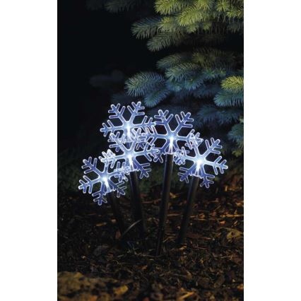 LED  Vianočná vonkajšia dekorácia 5xLED/3xAA IP44 vločky