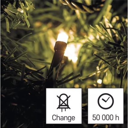 LED Vianočná vonkajšia reťaz 120xLED/17m IP44 teplá biela
