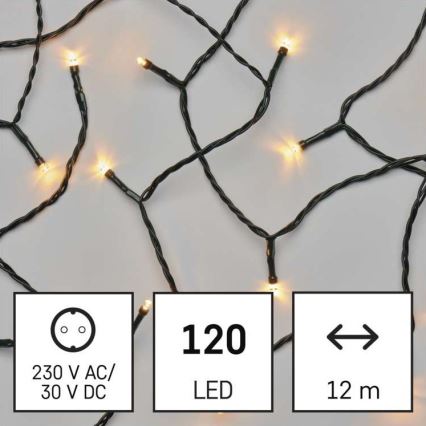 LED Vianočná vonkajšia reťaz 120xLED/17m IP44 vintage