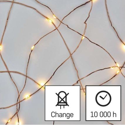 LED Vianočná vonkajšia reťaz 150xLED/20m IP44 teplá biela