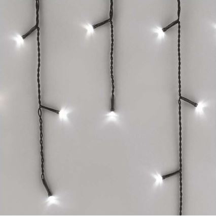 LED Vianočná vonkajšia reťaz 200xLED/8 módov 8,6m IP44 studená biela