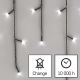 LED Vianočná vonkajšia reťaz 200xLED/8 módov 8,6m IP44 studená biela