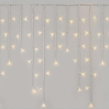 LED Vianočná vonkajšia reťaz 300xLED/8 módov 10m IP44 teplá biela + diaľkové ovládanie