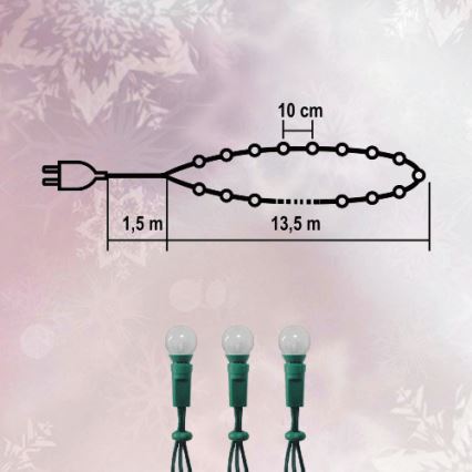 Vianočná reťaz vonkajšia 35m 500xLED/230V