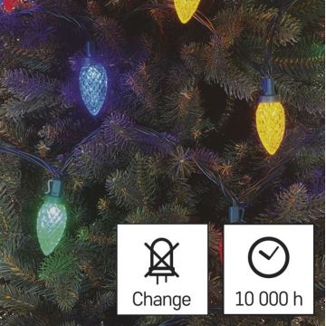 LED Vianočná vonkajšia reťaz 50xLED/8 módov 14,8m IP44 multicolor