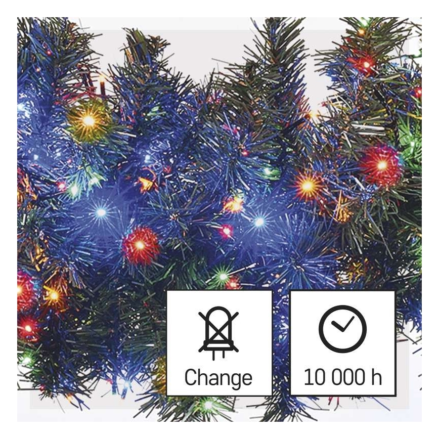 LED Vianočná vonkajšia reťaz 600xLED/17m IP44 multicolor