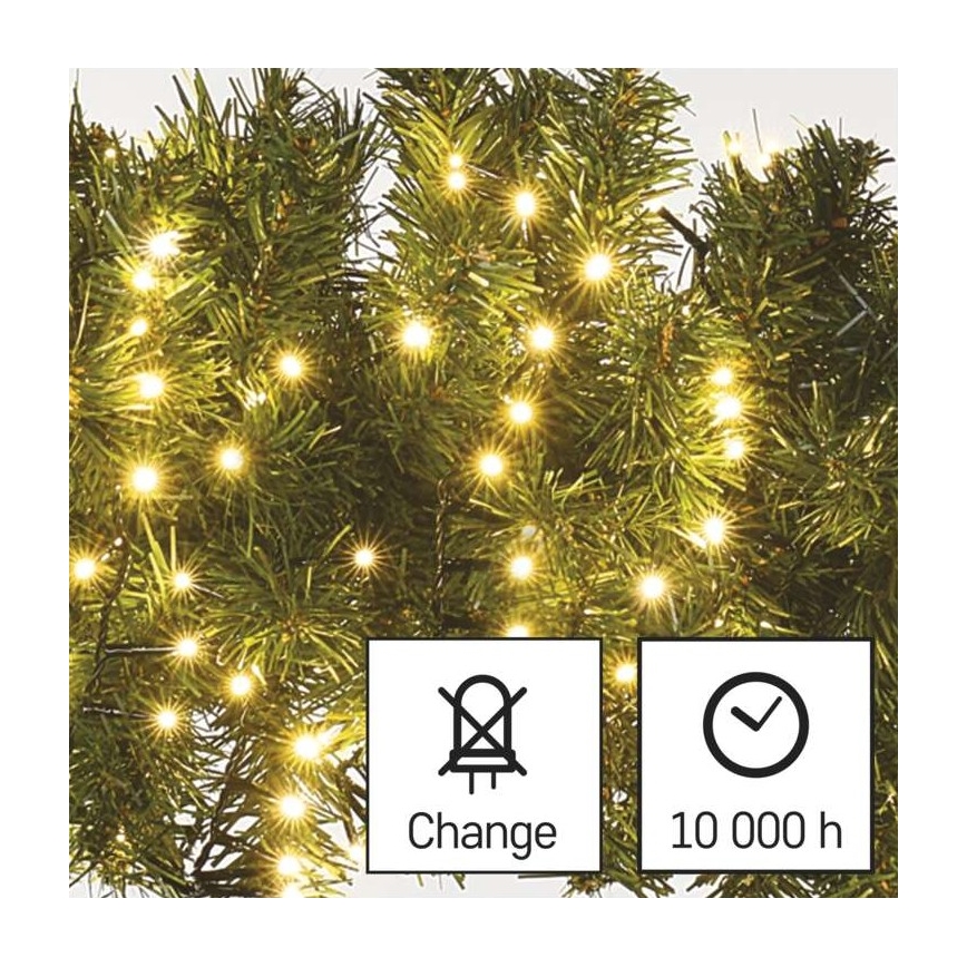 LED Vianočná vonkajšia reťaz 600xLED/17m IP44 teplá biela