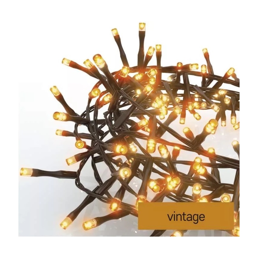 LED Vianočná vonkajšia reťaz 600xLED/17m IP44 vintage