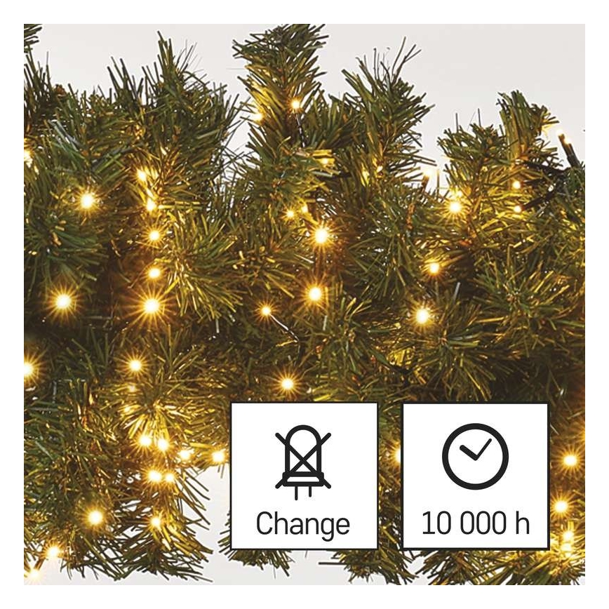 LED Vianočná vonkajšia reťaz 600xLED/17m IP44 vintage