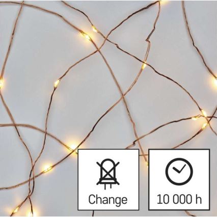 LED Vianočná vonkajšia reťaz 75xLED/12,5m IP44 teplá biela