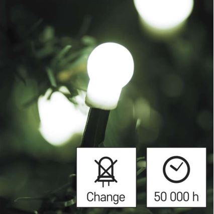 LED Vianočná vonkajšia reťaz 80xLED/13m IP44 studená biela