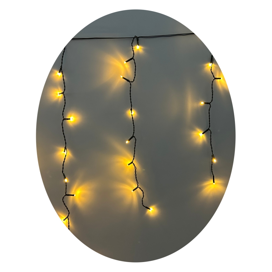 LED vianočná vonkajšia svetelná reťaz 200xLED/230V 7,6 m IP44 čierna