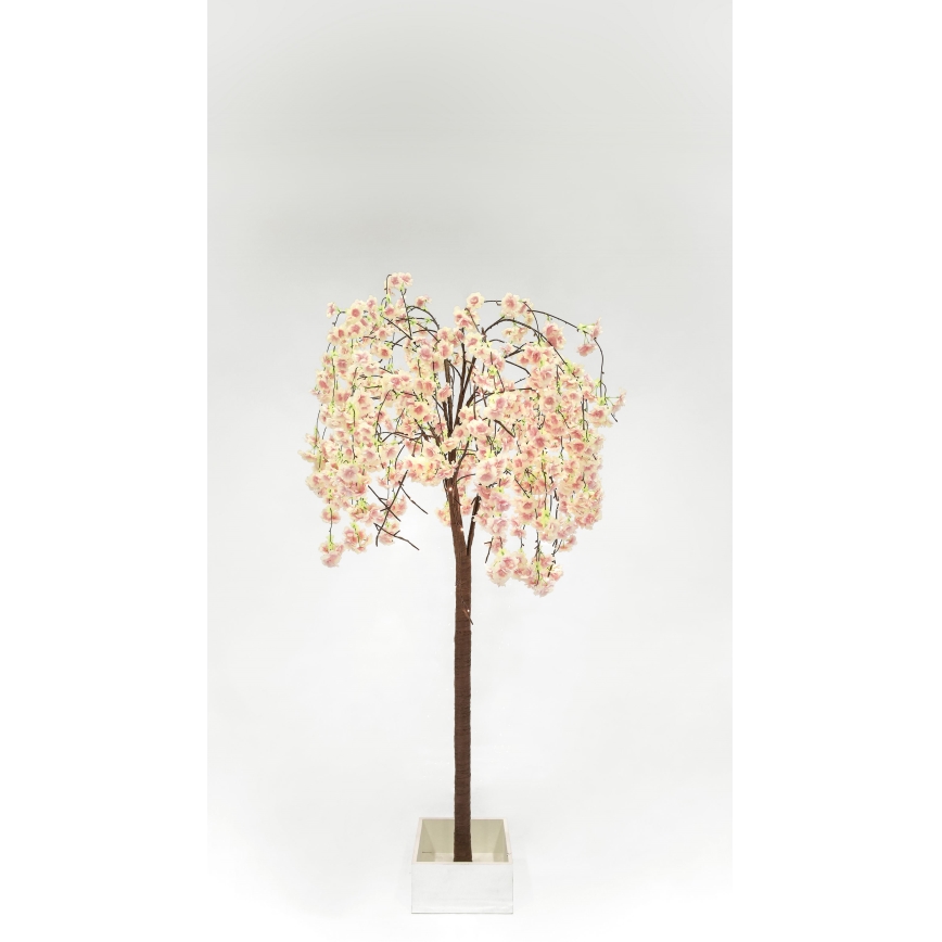 LED Vianočný dekoratívny umelý strom CHERRY TREE 84xLED/230V 1,7 m čerešňa