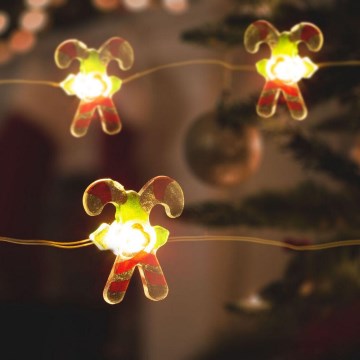 LED vianočný reťaz 20xLED/2xAA 2,2m teplá biela