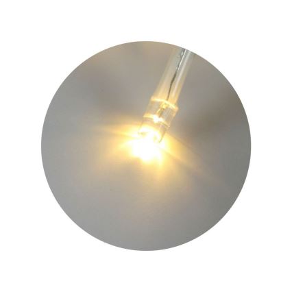 LED vianočný reťaz 20×LED/2 funkcie 2,4 m teplá biela