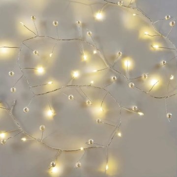 LED Vianočný reťaz 40xLED/3xAA 1,5 m teplá biela