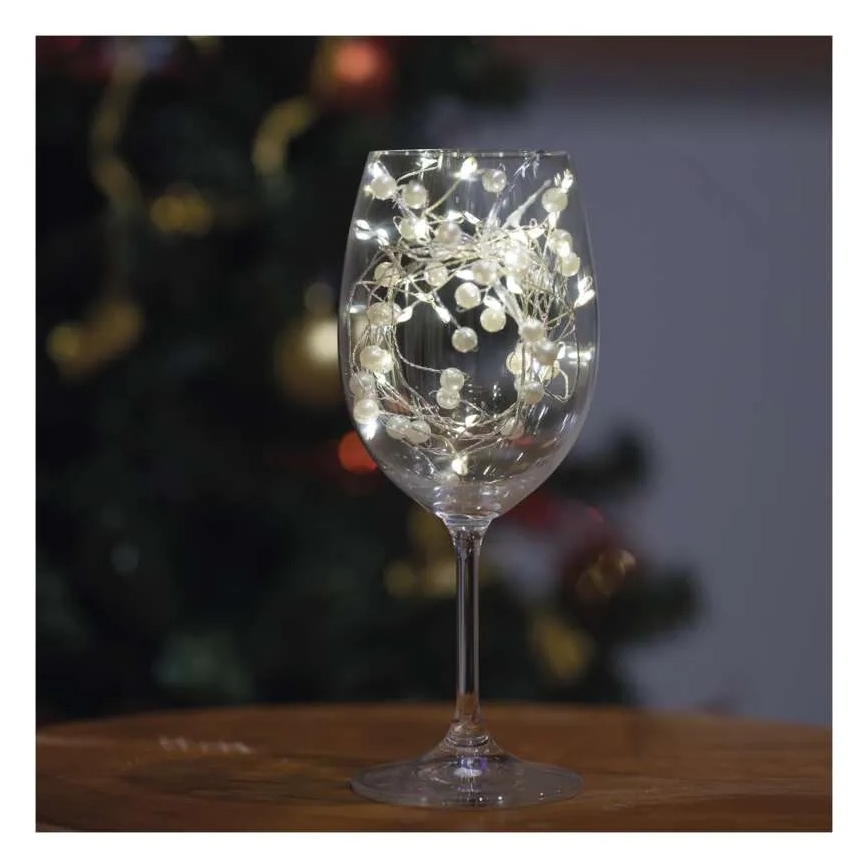 LED Vianočný reťaz 40xLED/3xAA 1,5 m teplá biela