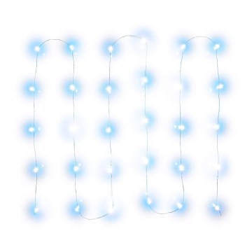 LED Vianočný reťazec 30xLED/3xAA 3,3m studená biela
